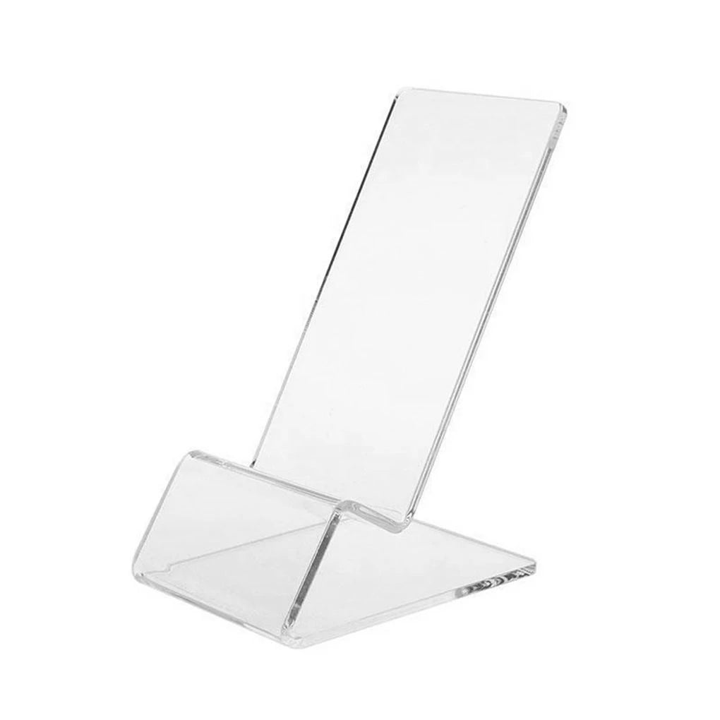 Clear Acrylic Phone Stand – Mini Portable Desktop Display Holder