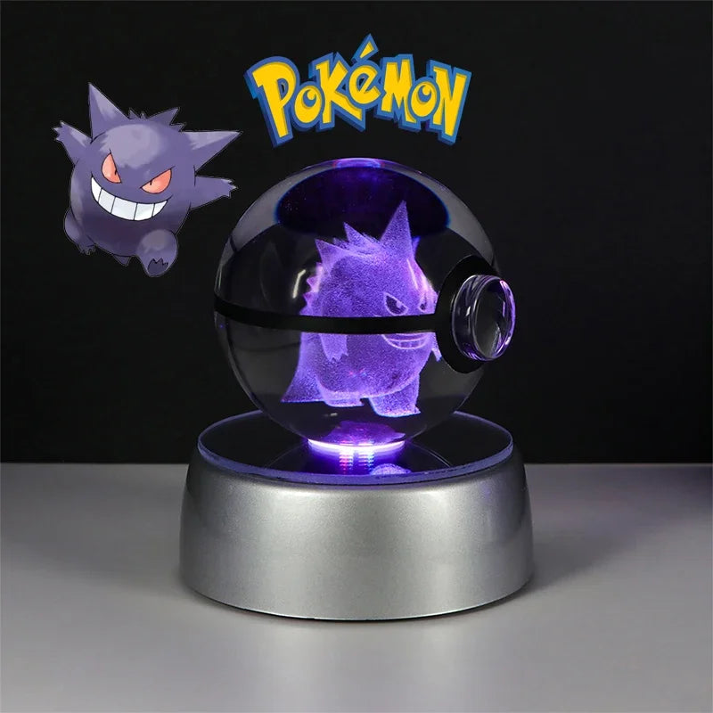 Pokémon 3D Crystal Ball Figure with LED Light Base