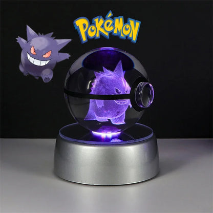 Pokémon 3D Crystal Ball Figure with LED Light Base