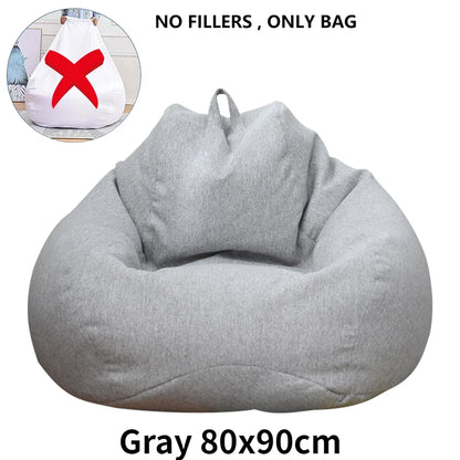 Large Soft Bean Bag Chair Cover Without Filler