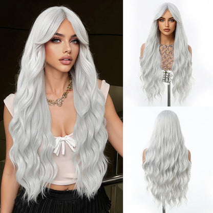 Long Wavy Synthetic Wig for Women – Natural Look, Multiple Colors