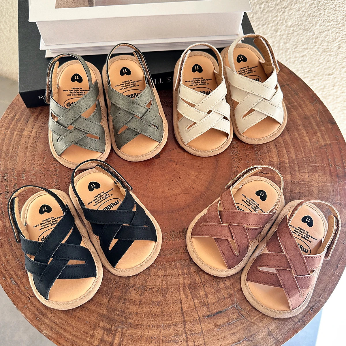 Baby Sandals Soft Sole Cross-Strap First Walker Shoes