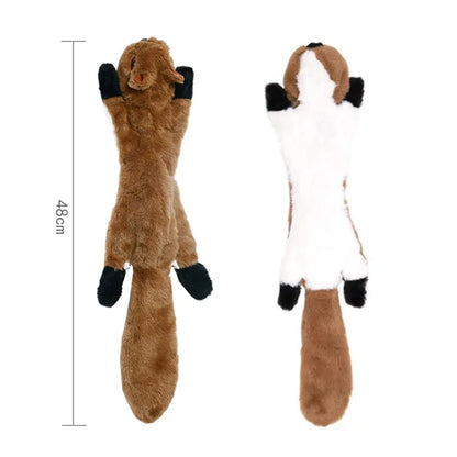 Squeaky Plush Dog Toy – Unstuffed Crinkle Animal 45cm