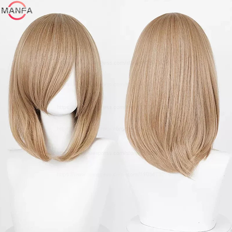 Anime Cosplay Bob Wig with Bangs – 40cm Heat Resistant, 54 Colors