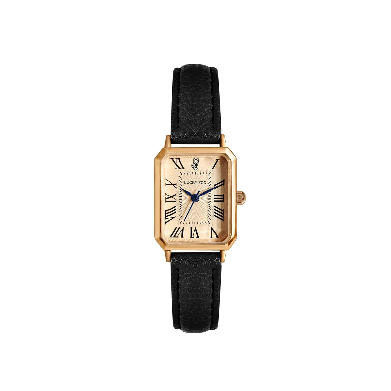 Women's Square Dial Quartz Watch with Leather Strap