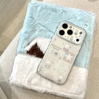 Cute Star Line Rabbit iPhone Case