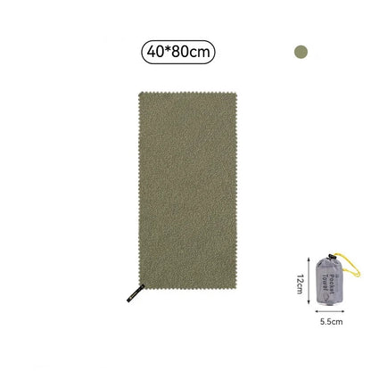 Quick-Dry Outdoor Sports Towel with Carry Pouch – Camping, Hiking, Gym