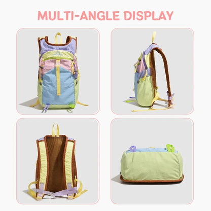 Color Block Lightweight Backpack – Stylish Multifunctional Daypack