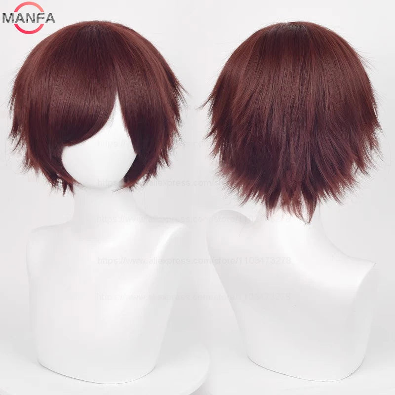 Short Straight Anime Cosplay Wig 30cm Multi-Color Unisex