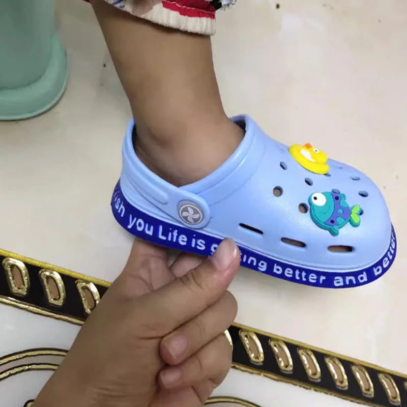 Kids Cartoon Clog Sandals – Lightweight Summer Garden Shoes