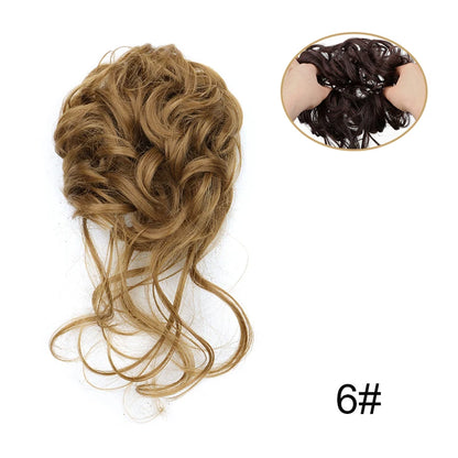 Messy Bun Hairpiece Scrunchie – Synthetic Chignon Hair Extension