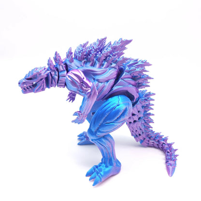 3D Printed Godzilla Action Figure – 18cm Articulated Monster Toy