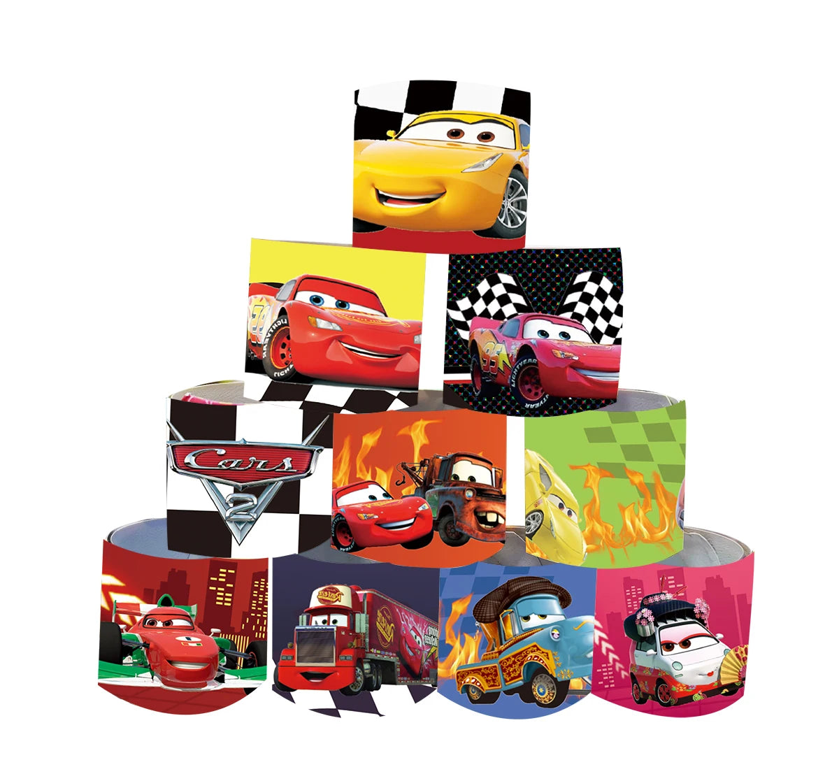 Disney Pixar Cars Slap Bracelets for Kids – 12-Pack Party Favors