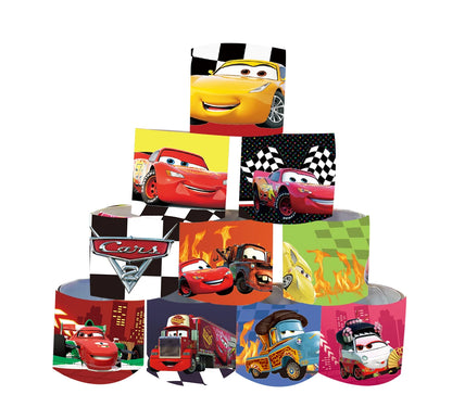 Disney Pixar Cars Slap Bracelets for Kids – 12-Pack Party Favors