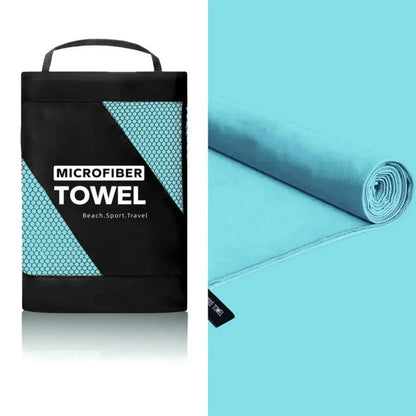 Microfiber Sports Towel with Carry Case – Quick Dry for Beach, Gym & Travel