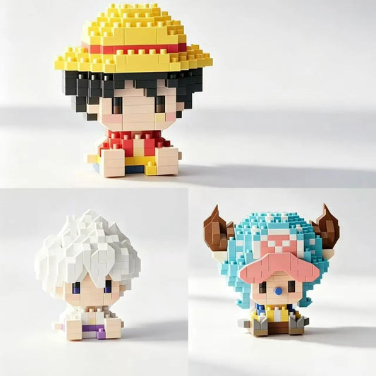 One Piece Luffy Straw Hat Pirate Mini Building Block Figure