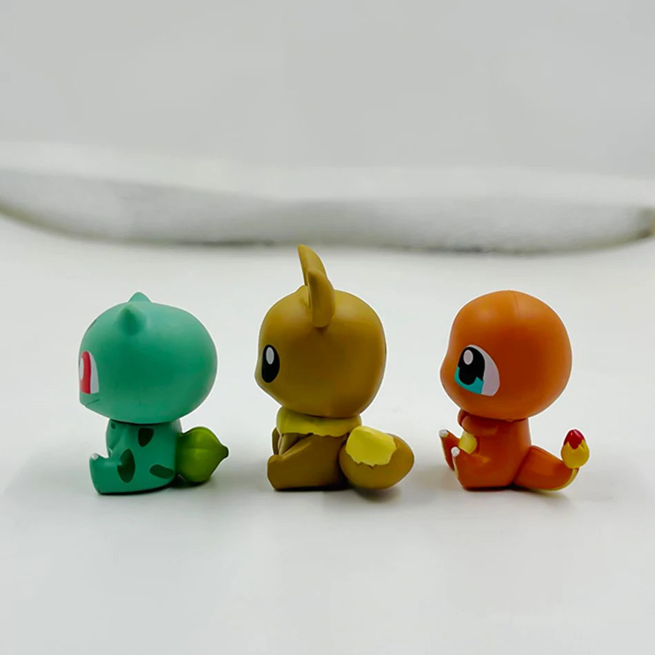 6 Piece Pokémon Pikachu Charmander Squirtle Action Figure Set