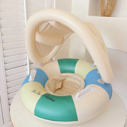 Inflatable Kids Swim Ring Pool Float with Handles