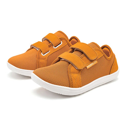 Kids Barefoot Sneakers Wide Toe Mesh Shoes with Hook & Loop Strap