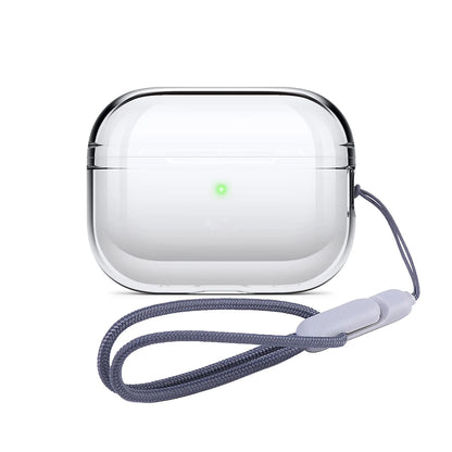 Clear AirPods Pro 2 Case with Wrist Strap – Soft TPU Cover