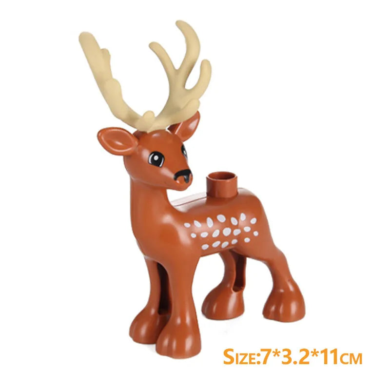 Animal Building Block Figures – Duplo-Compatible Wildlife & Farm Animals