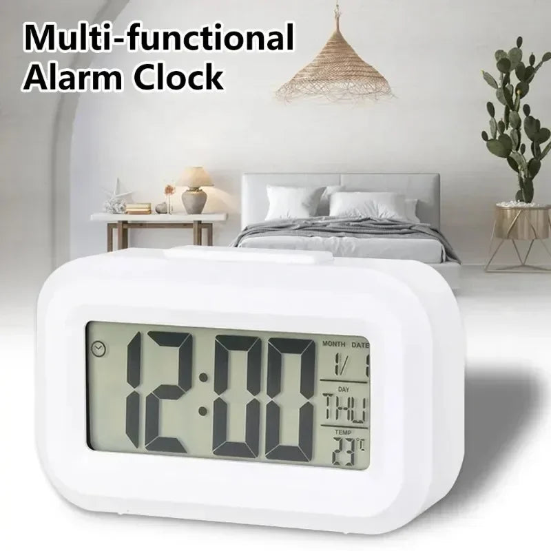 LED Digital Alarm Clock with Backlight, Date & Temperature Display