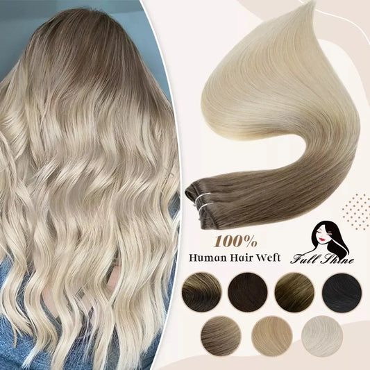 Human Hair Weft Extensions Straight Remy Sew-In 100g Ombre