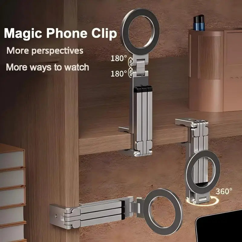 Magnetic Phone Stand with 360° Rotation – Hands-Free Holder