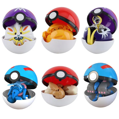 12 Style Pokémon Ball Pikachu Mewtwo Action Figure Collection