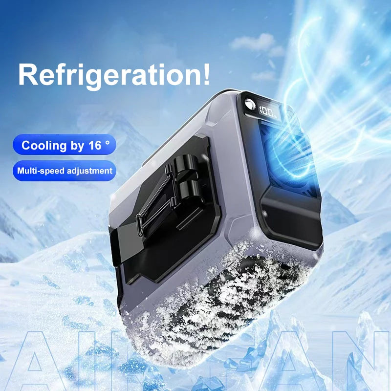 Waist Clip Fan Portable Hands-Free Fan with Power Bank & LED