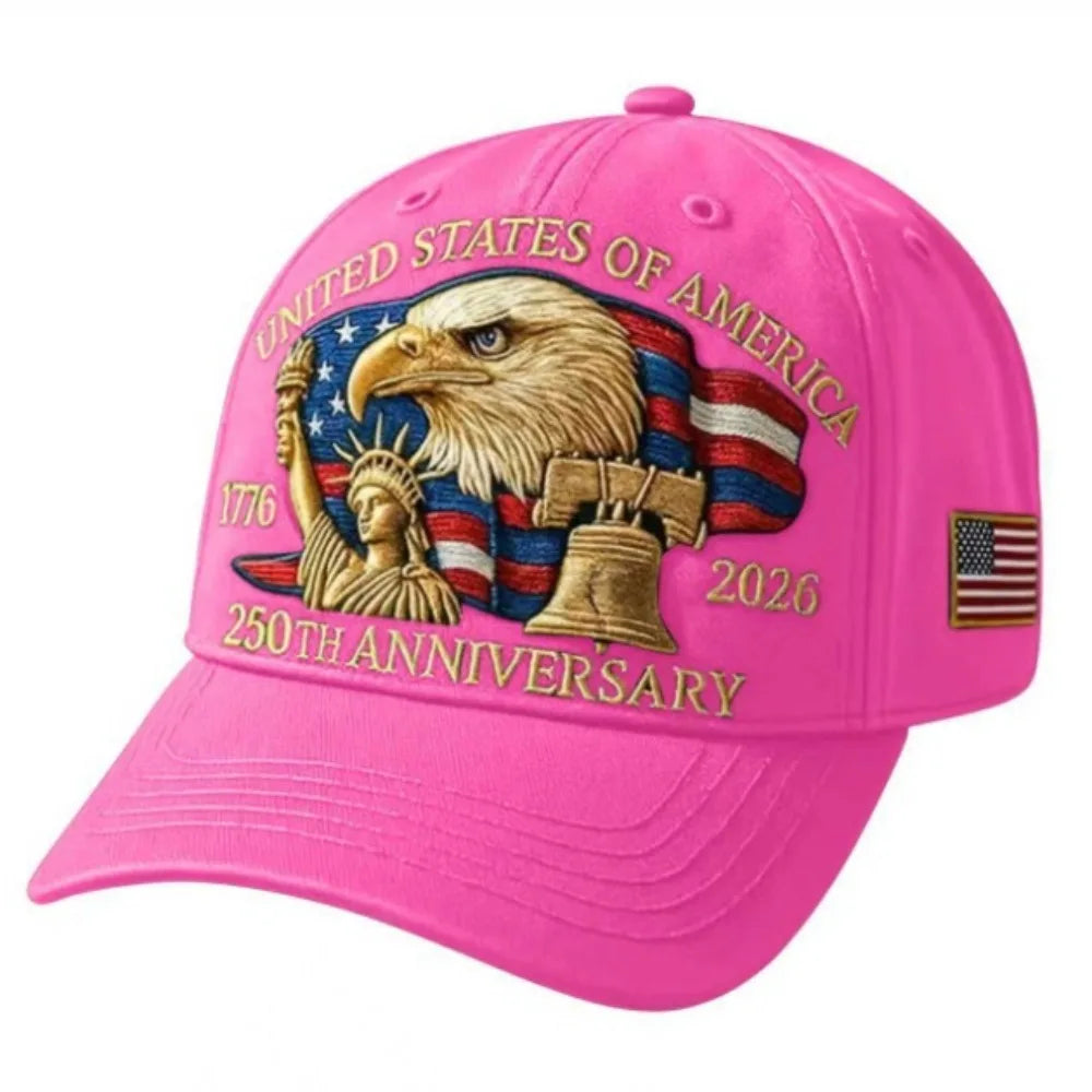 USA 250th Anniversary Eagle Baseball Cap – Washed Cotton