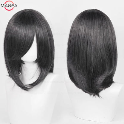 Anime Cosplay Bob Wig with Bangs – 40cm Heat Resistant, 54 Colors