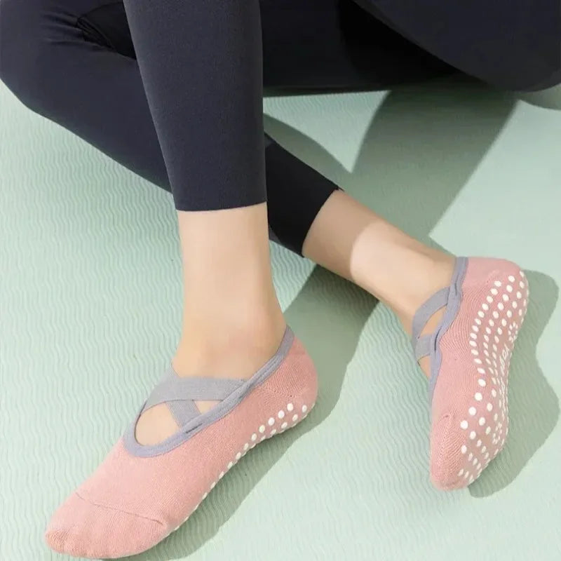 Non-Slip Yoga Socks for Women – Backless Ballet & Pilates Grip Socks