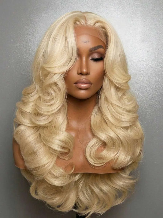 613 Honey Blonde Body Wave HD Lace Front Human Hair Wig – 13x4 / 13x6, 16–42 Inch