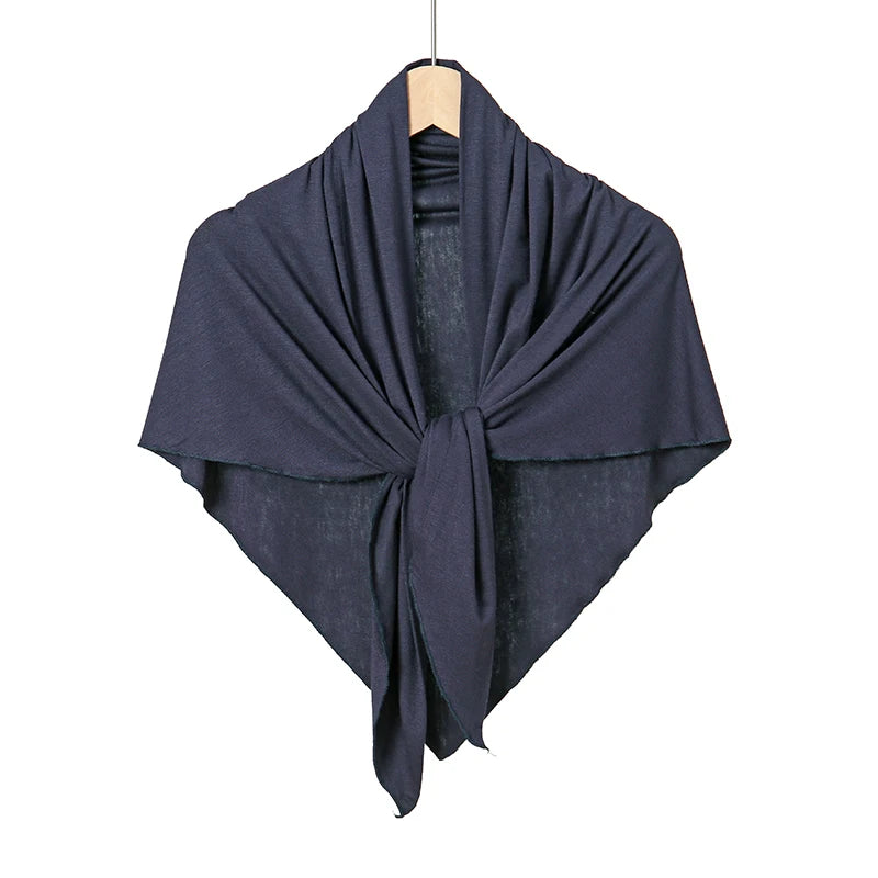 Cotton Triangle Hijab Scarf with Bow Detail – Muslim Women's Wrap