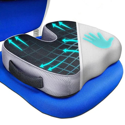 Ergonomic Memory Foam Seat Cushion – Breathable, Pressure-Relief Chair Pad