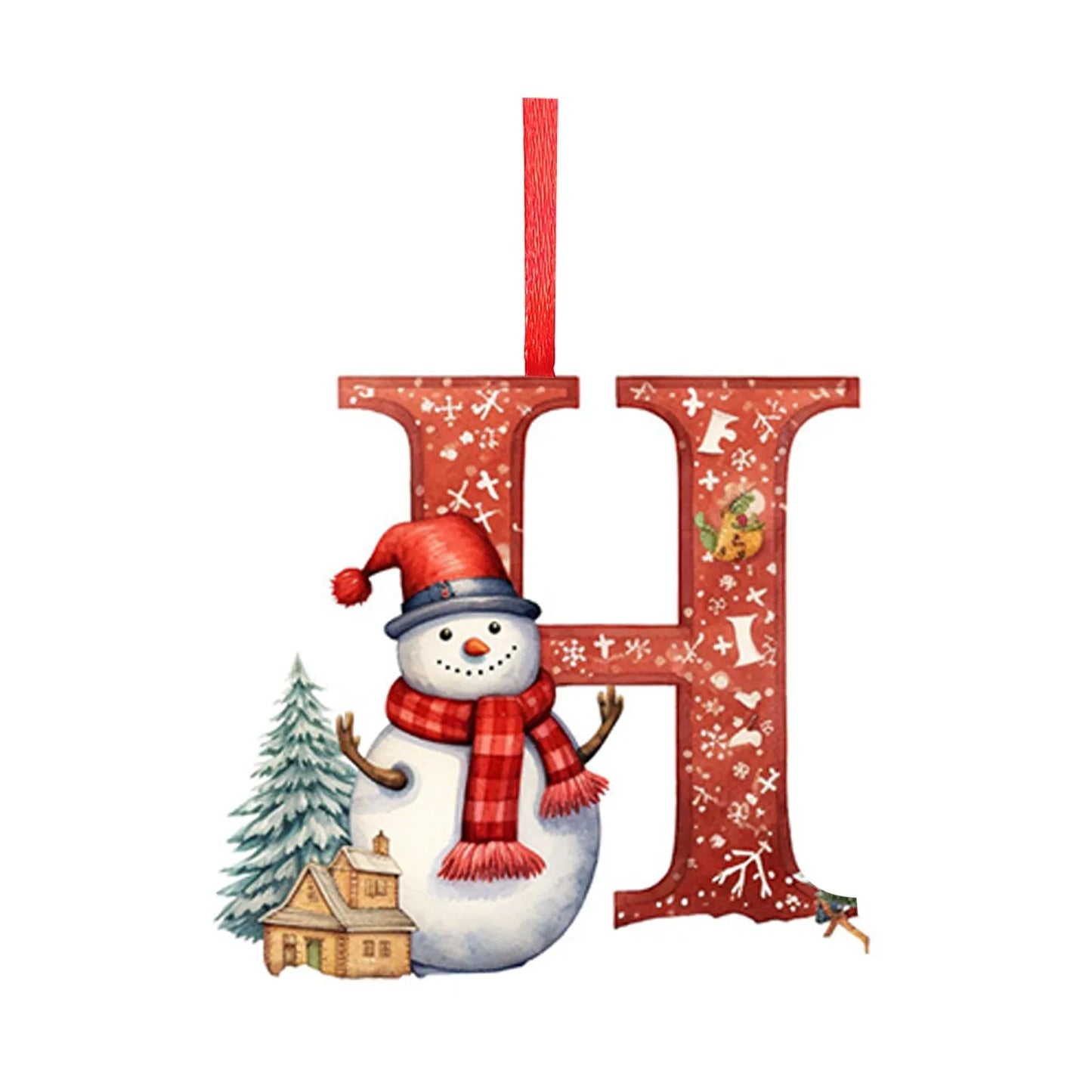 Acrylic Letter Christmas Tree Ornament – All 26 Letters
