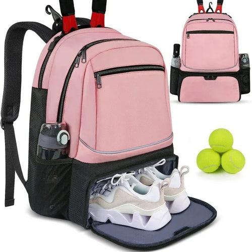 Tennis & Sports Backpack with Shoe Compartment for Men & Women