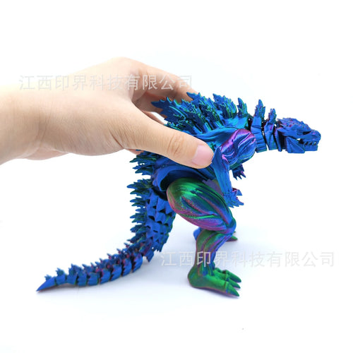 3D Printed Godzilla Action Figure – 18cm Articulated Monster Toy
