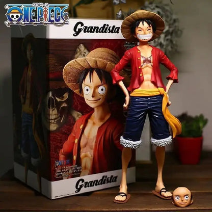 28CM One Piece Luffy Three Face Changing Action Figure