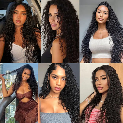 Deep Wave Lace Front Wig – Human Hair, Glueless 4x4 5x5 13x4 13x6, 180% 200% Density