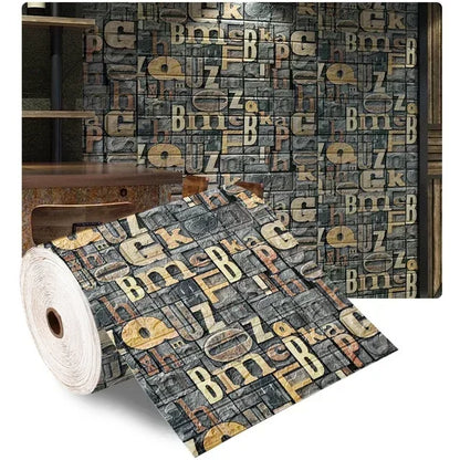 3D Self-Adhesive Foam Brick Wallpaper Roll | 27.6" Wide