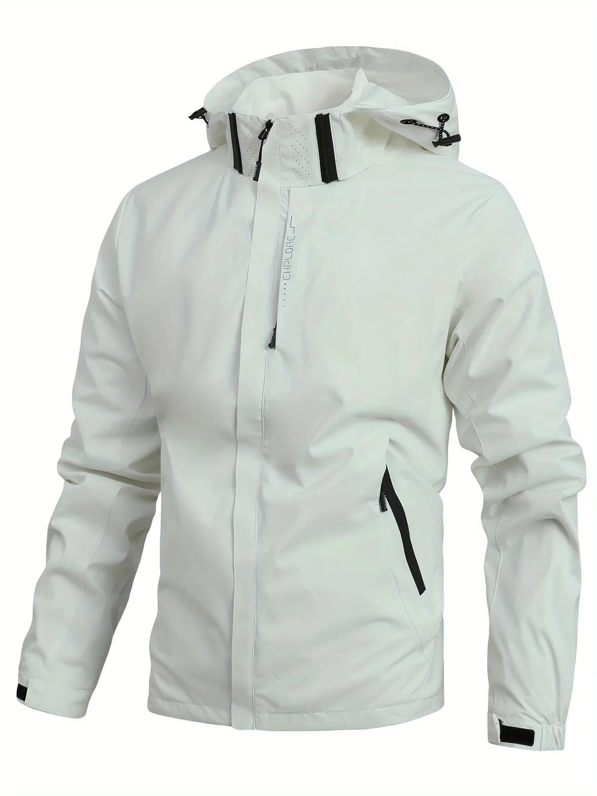 Men's Waterproof Hooded Rain Jacket – Lightweight Windproof Outdoor Raincoat