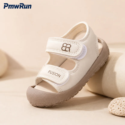 Toddler Closed-Toe Sandals – PU Leather Anti-Slip Summer Shoes