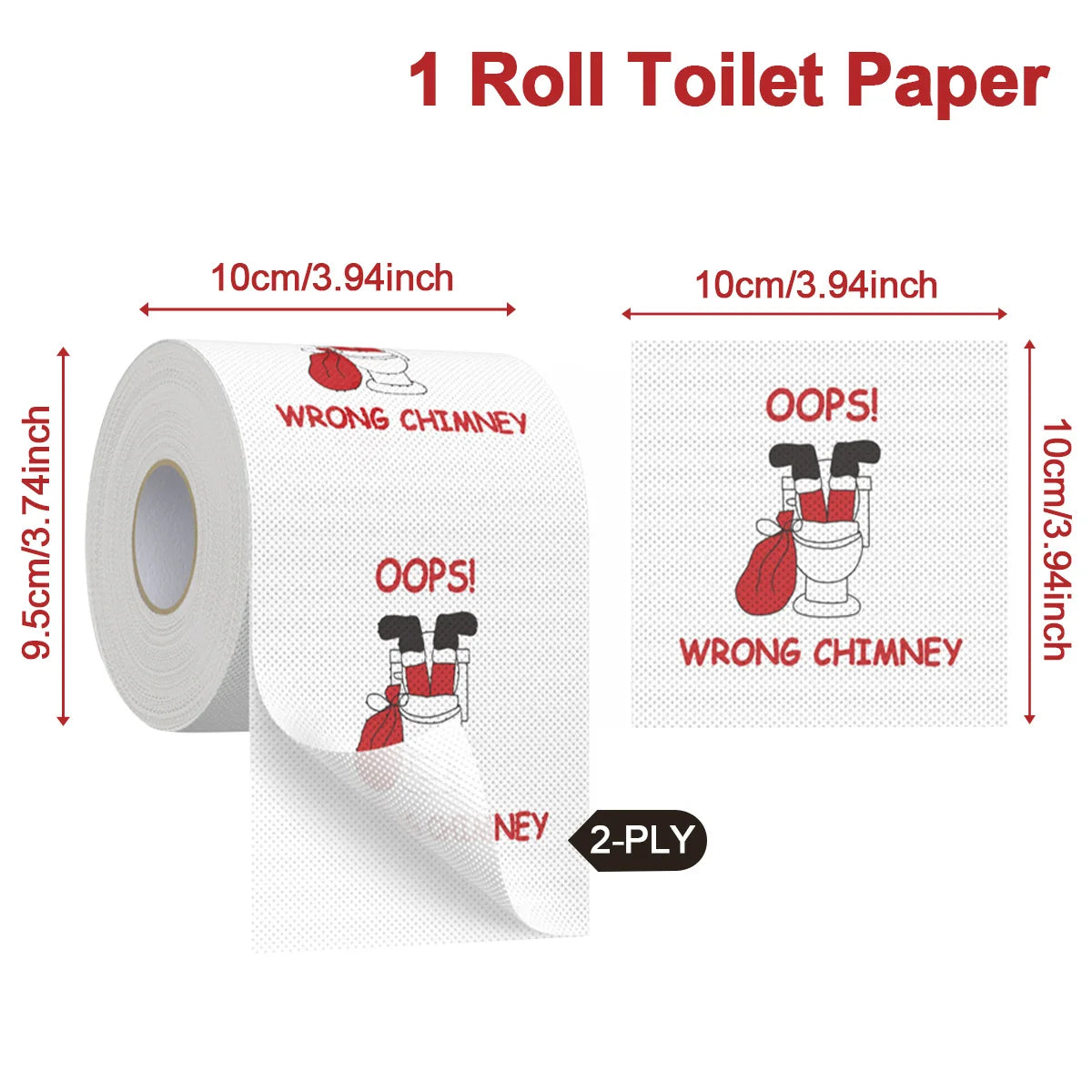 Christmas Printed Toilet Paper Roll – Festive Holiday Tissue