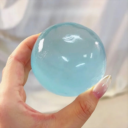 Mochi Squishy Stress Relief Ball – Soft Transparent Fidget Toy