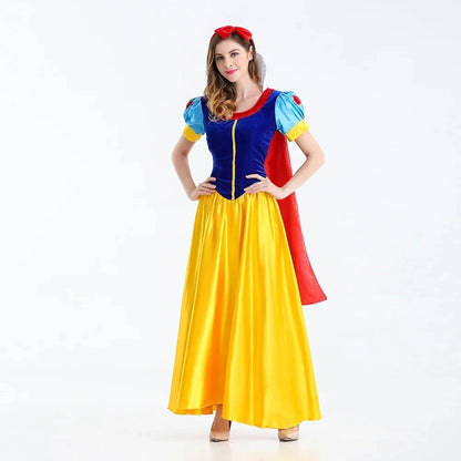 Snow White Princess Costume for Women – Halloween Cosplay Dress