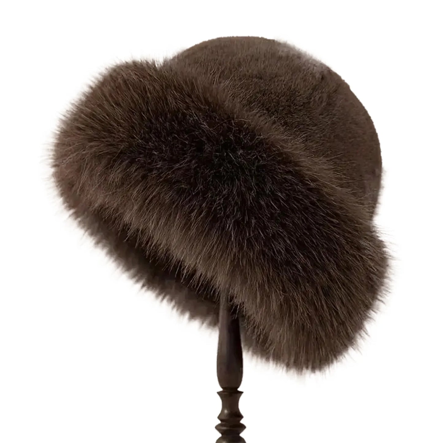 Faux Fur Winter Hat for Women – Warm Fluffy Beanie with Ear Protection