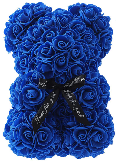 Rose Teddy Bear Gift – Artificial Flower Bear with LED Lights