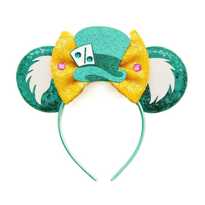 Mouse Ears Headband with Sequins & Bow – Kids & Adults